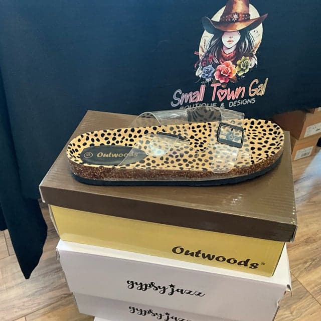 Clear Cheetah Slides product photo from Small Town Gal Boutique Square storefront